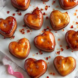 Herz Donuts mit Crème Brûlée zum Valentinstag