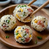 Knusprige Reis Bällchen Spam