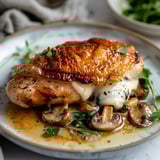 Gefülltes Huhn mit Pilzen