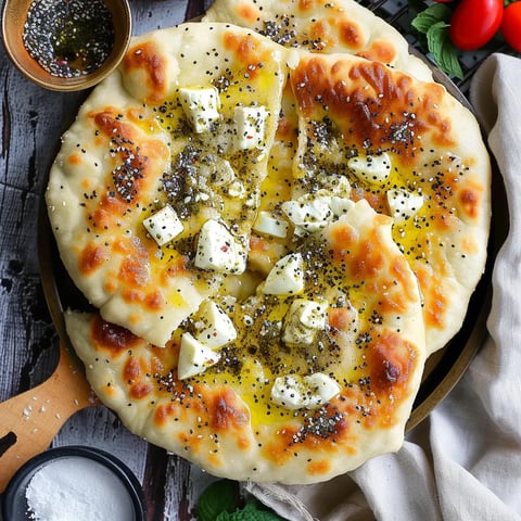 Manakish mit Käse und Za'atar - Nahöstliches Rezept