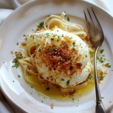 Knusprige Burrata mit Panko-Panade