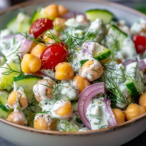 Kichererbsensalat mit Tzatziki