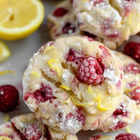 Zitronen Himbeer Cookies